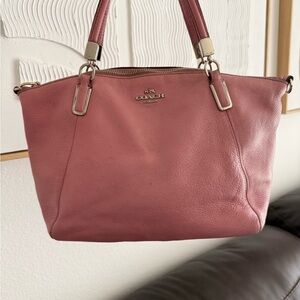 Coach Rose Pink Leather Shoulder Bag